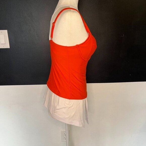 Old Navy Bright Orange Underwire Tankini Swim Top NWOT - Picture 4 of 8